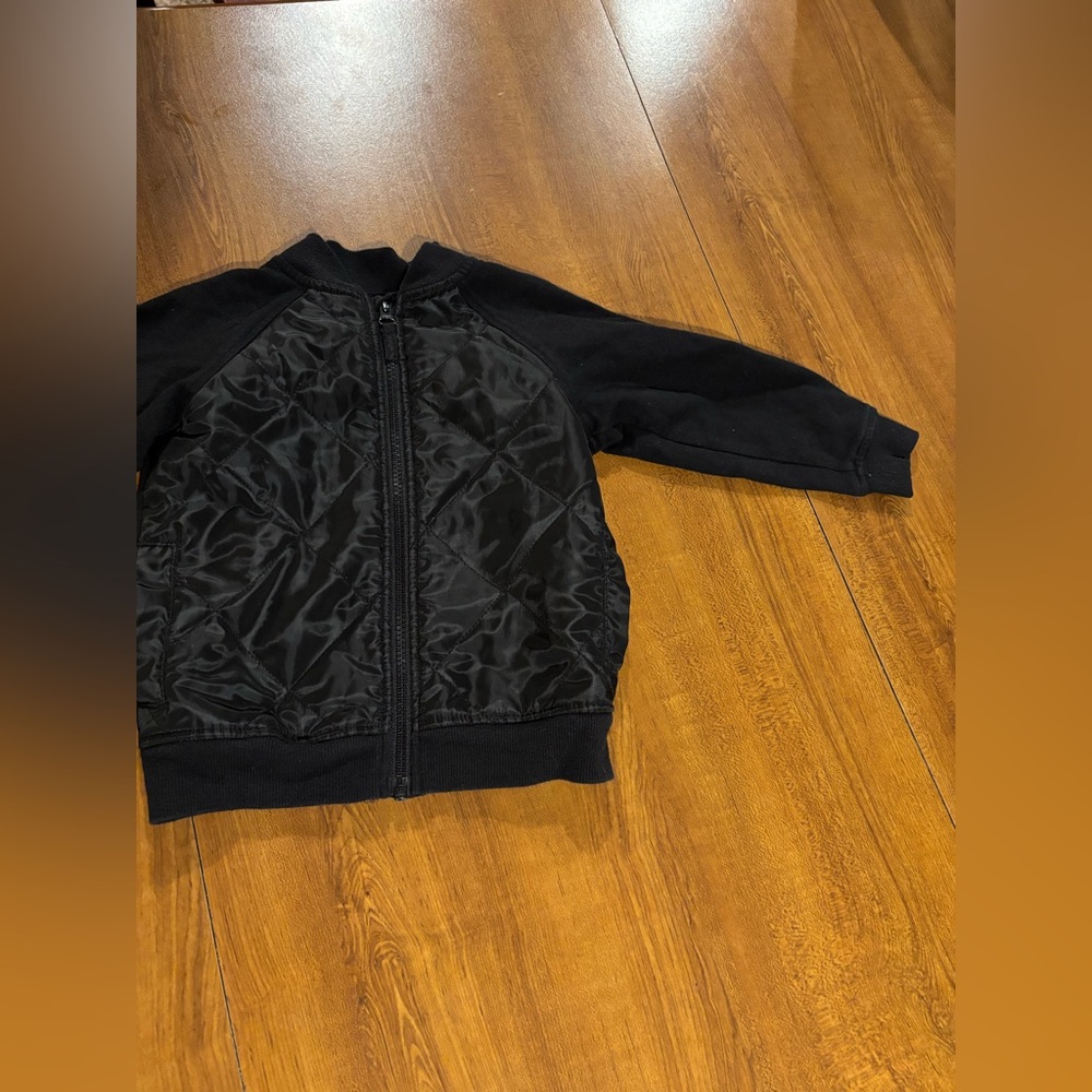 Kids Black Quilted Jacket